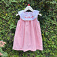 Embroidered Gingham Dress for Little Princesses