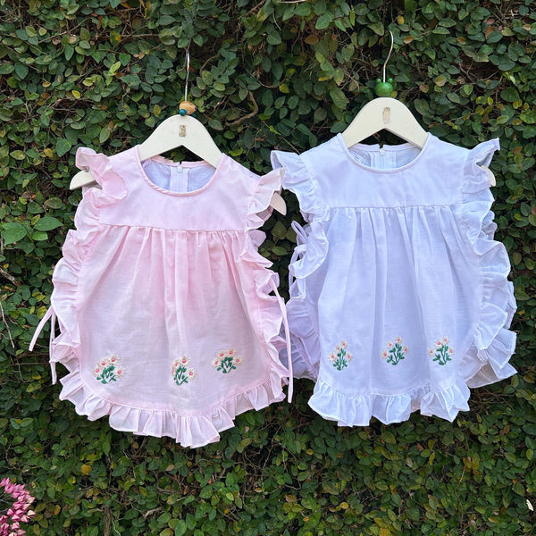 embroidered apron baby dress