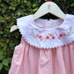 Embroidered Gingham Dress for Little Princesses