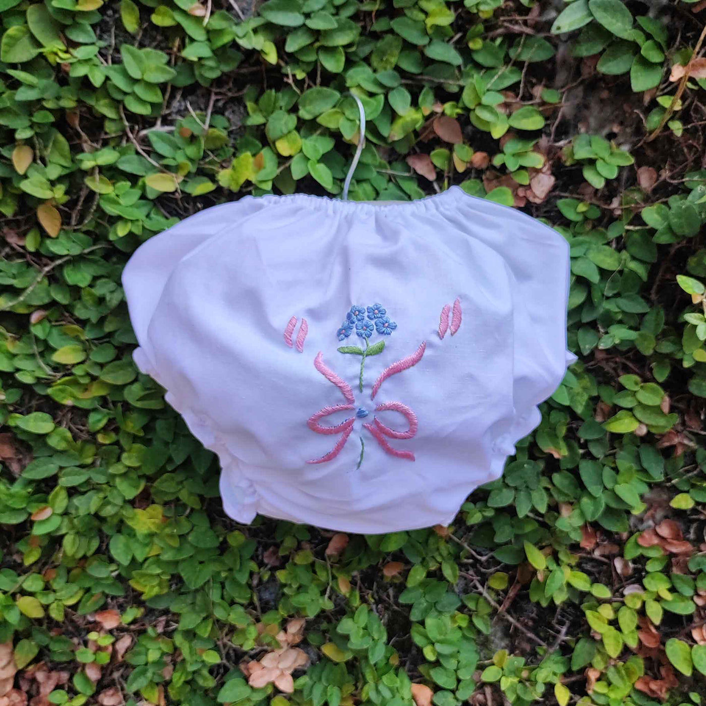 Embroidered Floral Diaper Cover