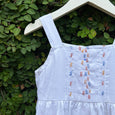 Whimsical Fish Embroidered Summer Cotton Dress