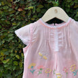 Charming Baby Pink Embroidered Summer Dress