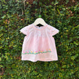 Charming Baby Pink Embroidered Summer Dress