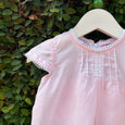 Charming Baby Pink Embroidered Summer Dress