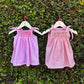 sleeveless bullion smock baby dress