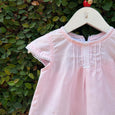 Charming Baby Pink Embroidered Summer Dress