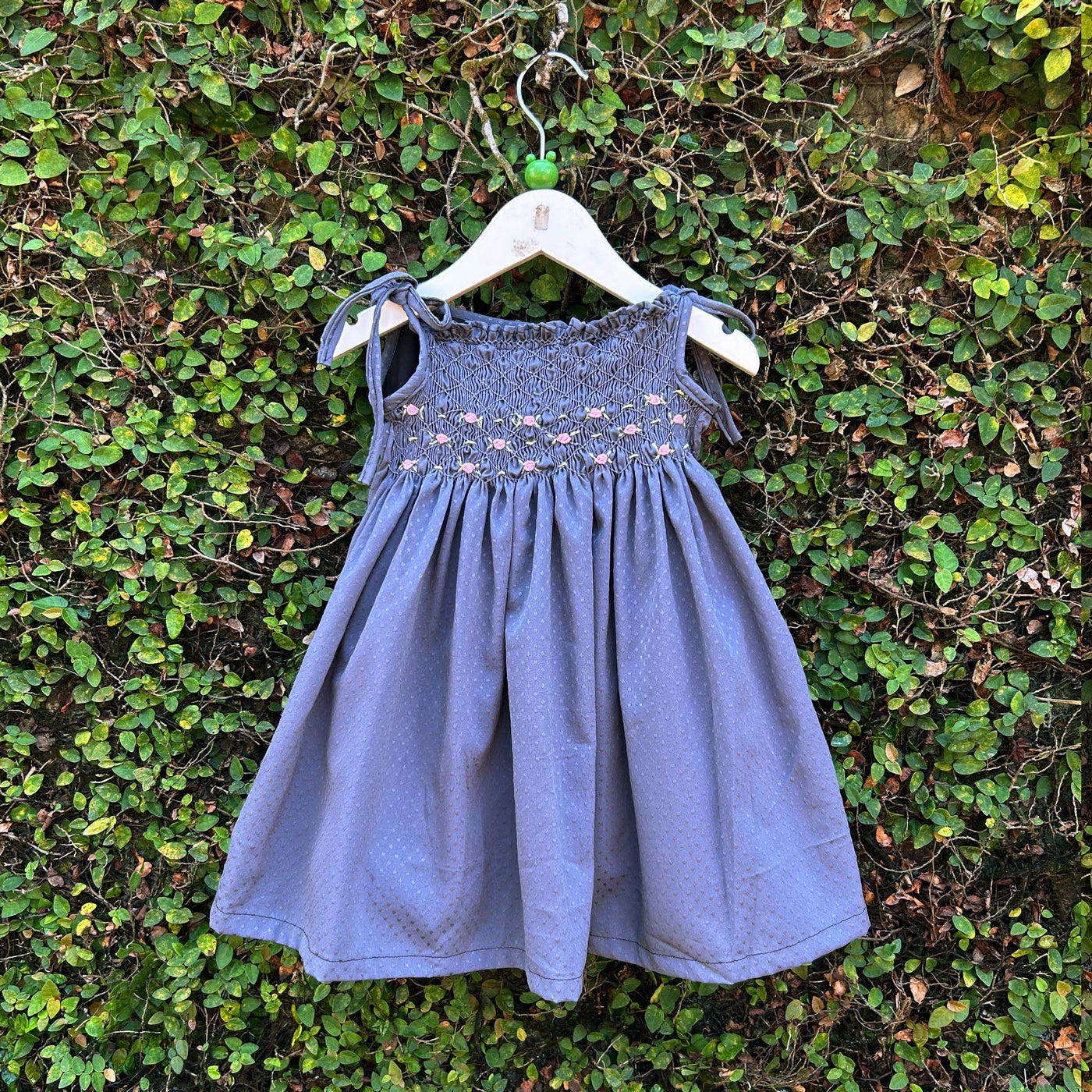 Blooms Contrast Bullion Smock Baby Dress