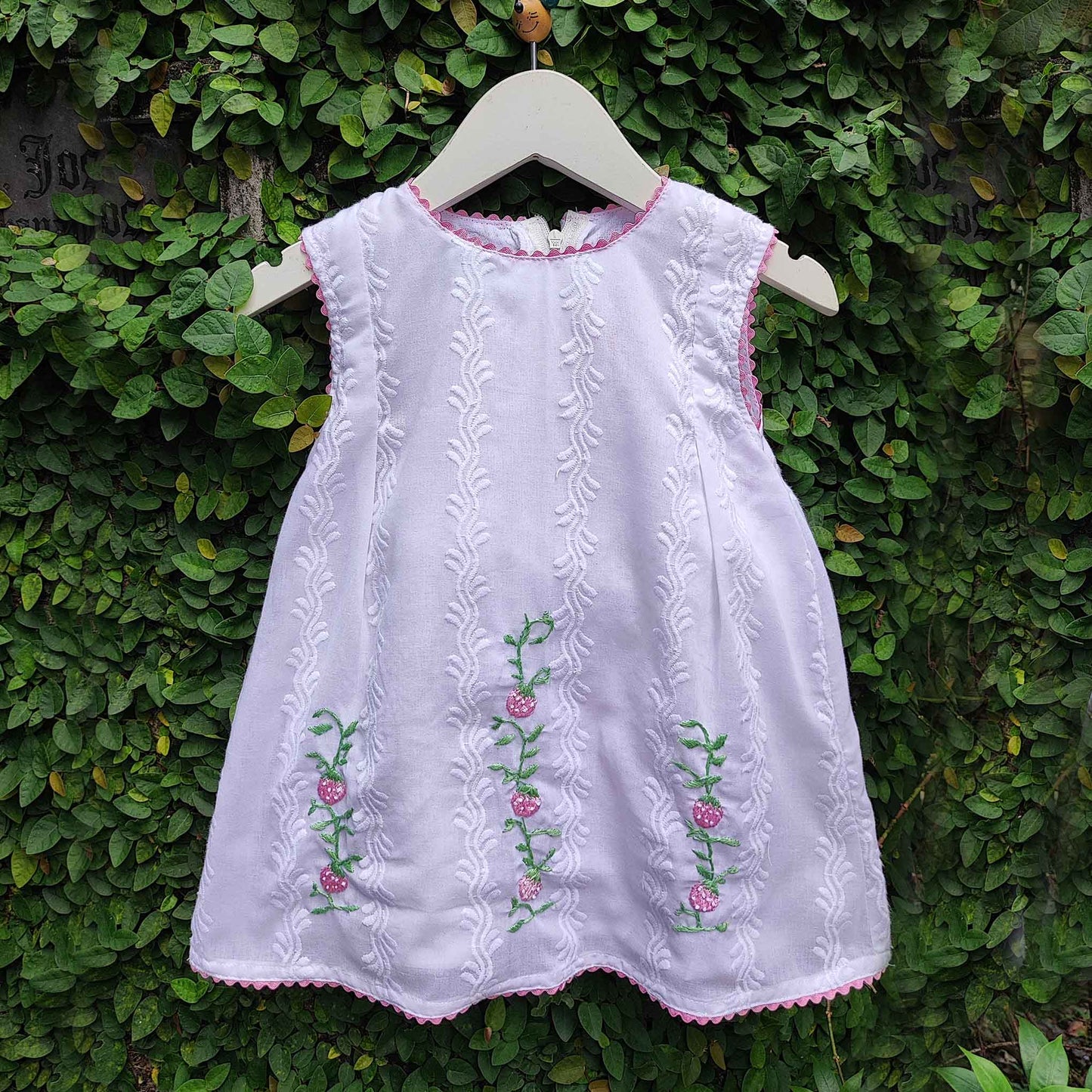 embroidered hakoba baby frock