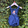 Stylish Hand-Embroidered Blue Denim Romper