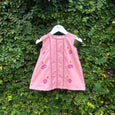 hand embroidered pink dress