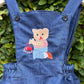 Stylish Hand-Embroidered Blue Denim Romper