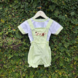 Adorable Gingham Romper with Doggie Embroidery