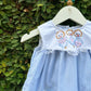 Whimsical Embroidered Frock with Playful Frills