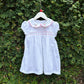 pink foral smocked dress