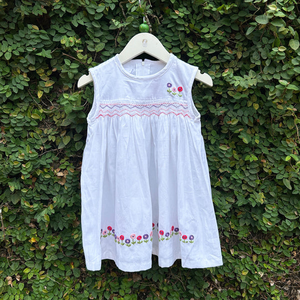 floral pintuck baby dress