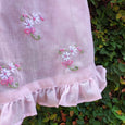 Pink Dandelion Hand Embroidered Baby Frock