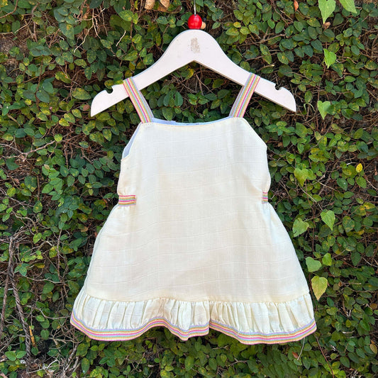 sunshine bloom cream dress
