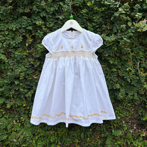 white embroidered dress