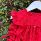 Whimsical Eyelet Apron Baby Dress