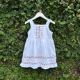 strawberry embroidered baby dress