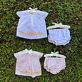 vibrant bloom baby dress set