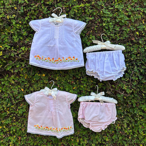 vibrant bloom baby dress set