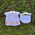 Classic Vibrant Bloom Elegant Baby Dress Set