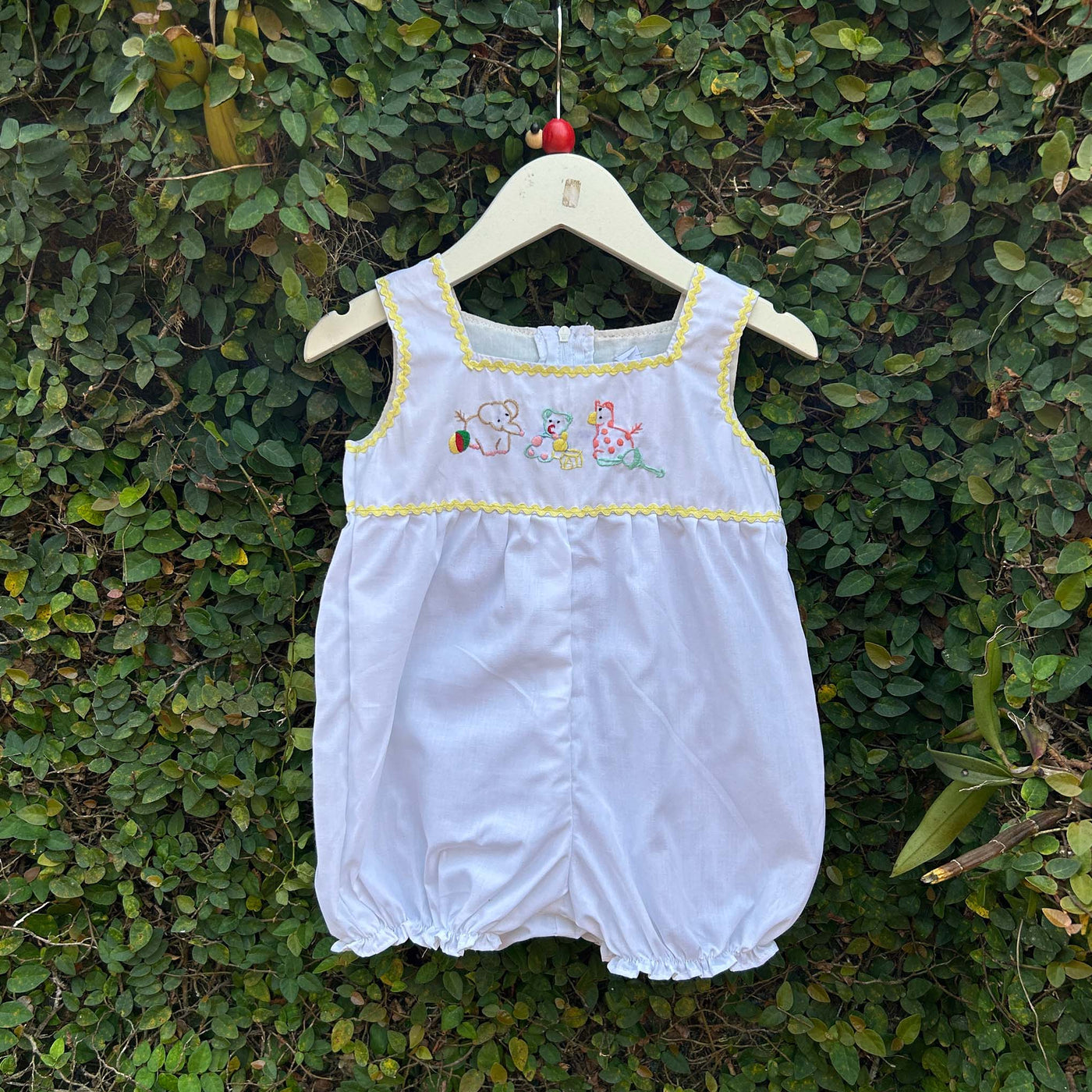 playful embroidered balloon romper