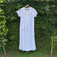 nursing friendly embroidered nightgown