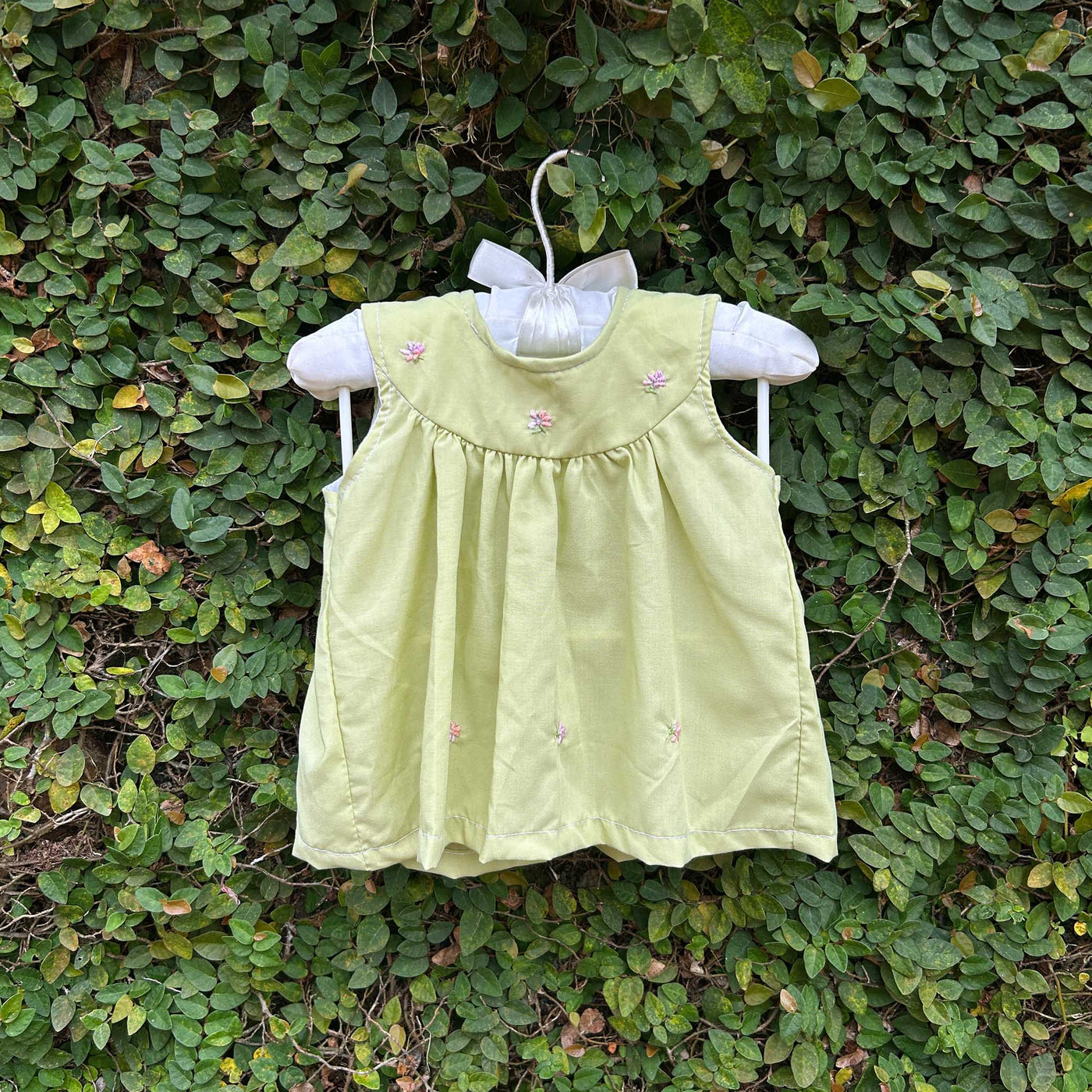 Embroidered High Yoke Baby Dress in Pretty Shades