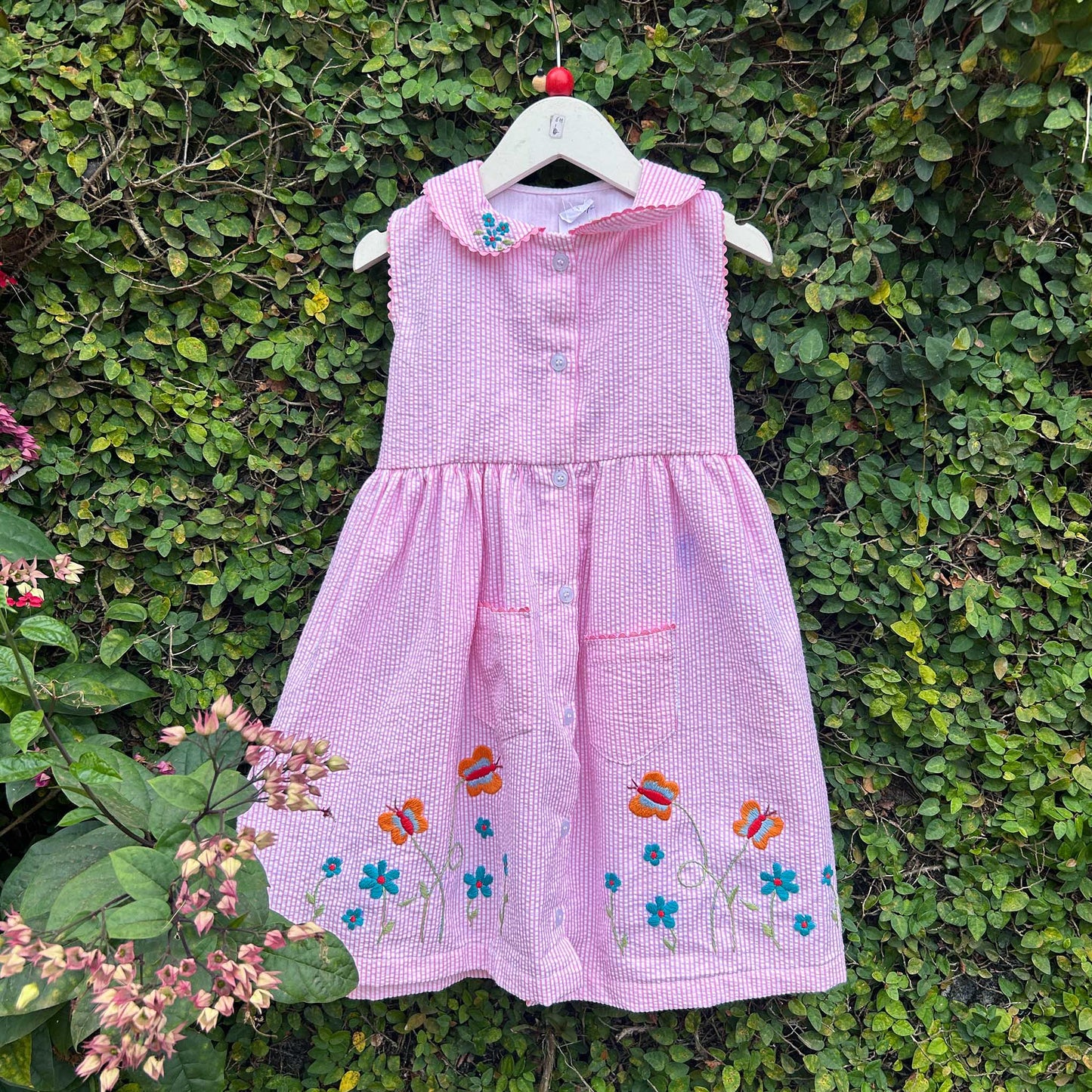 Charming Gingham Seersucker Summer Dress