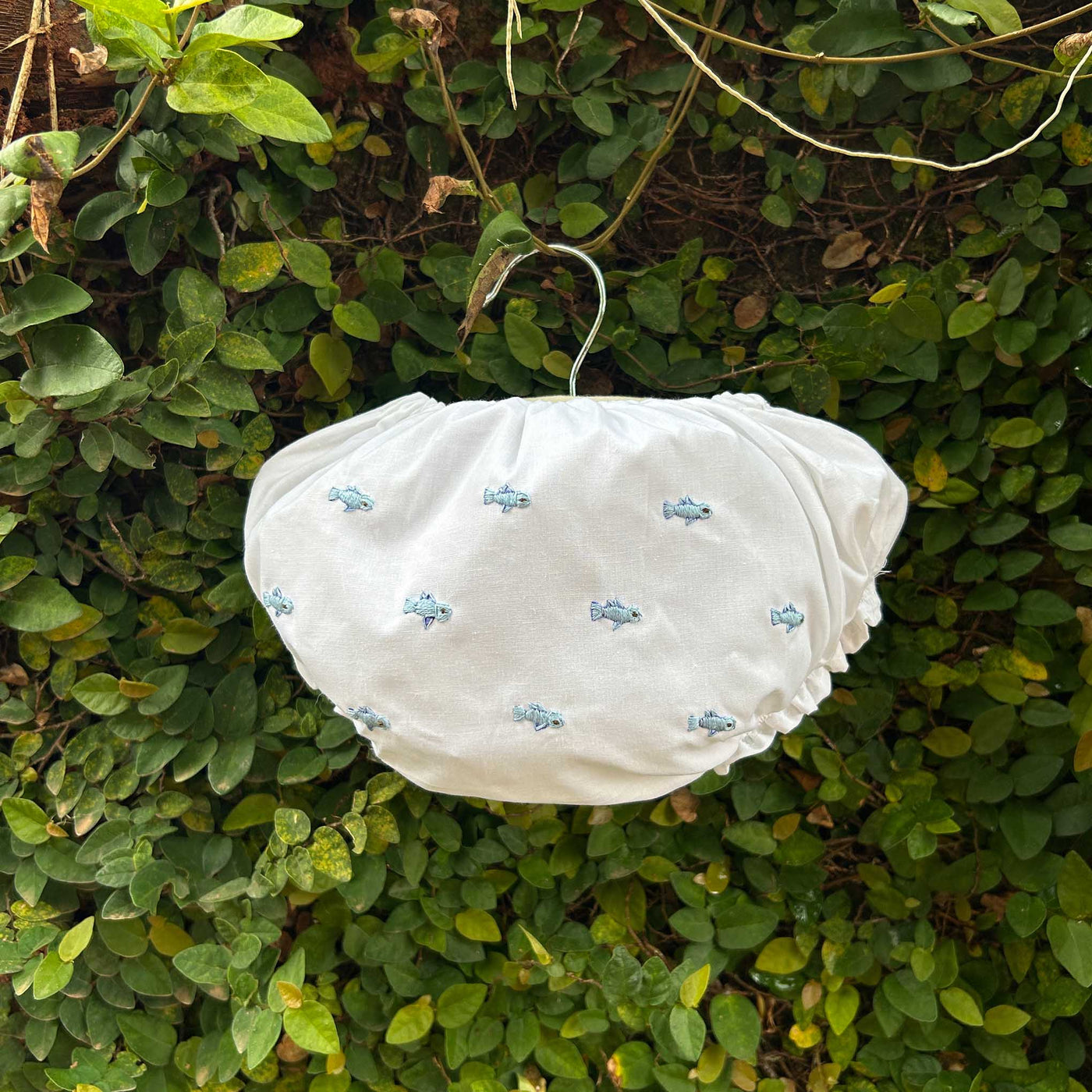 Charming Hand-Embroidered Fish Diaper Cover