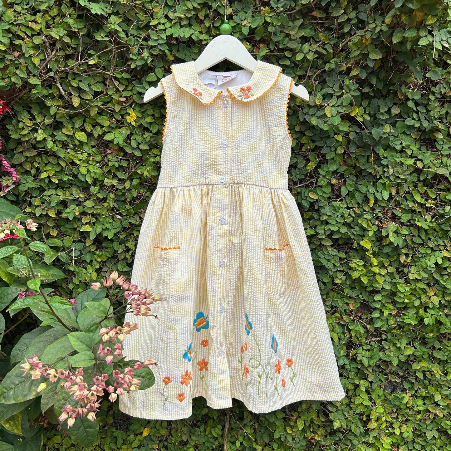 Charming Gingham Seersucker Summer Dress
