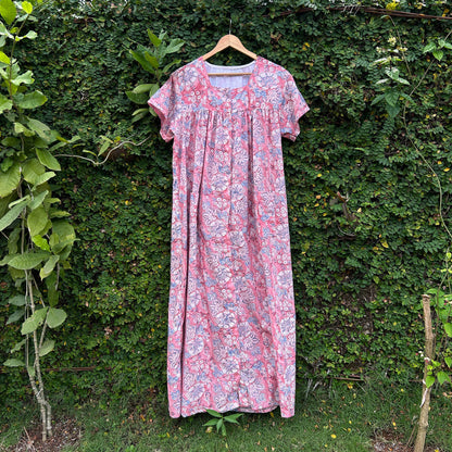 Stylish Nursing Friendly Block Printed Nightwear