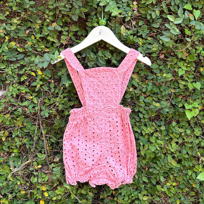 Whimsical Comfort Cotton Eyelet Romper Delight