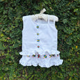 white baby skirt romper set