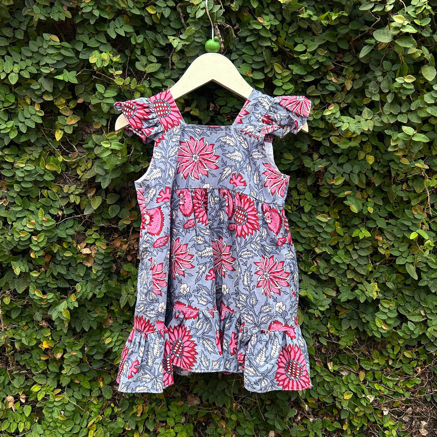 vibrant floral cotton dress