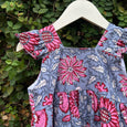 Vibrant Floral Cotton Dress for Little Blossoms