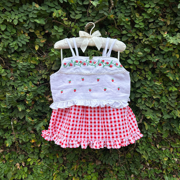 berry blossom baby skirt set