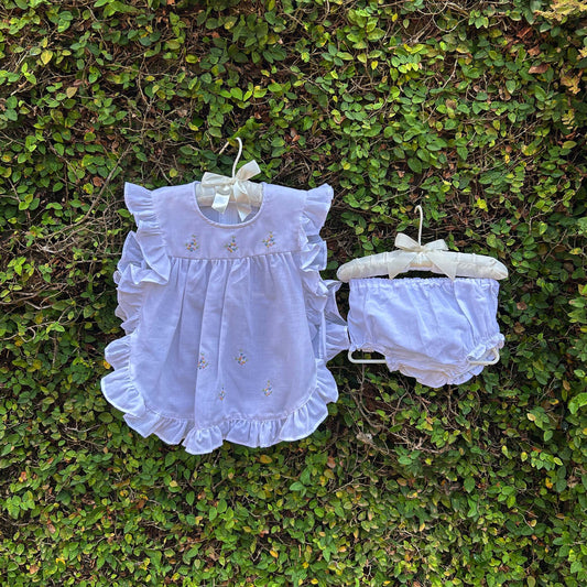 Classic White Colour Pinny Set with Side Ties for Babies