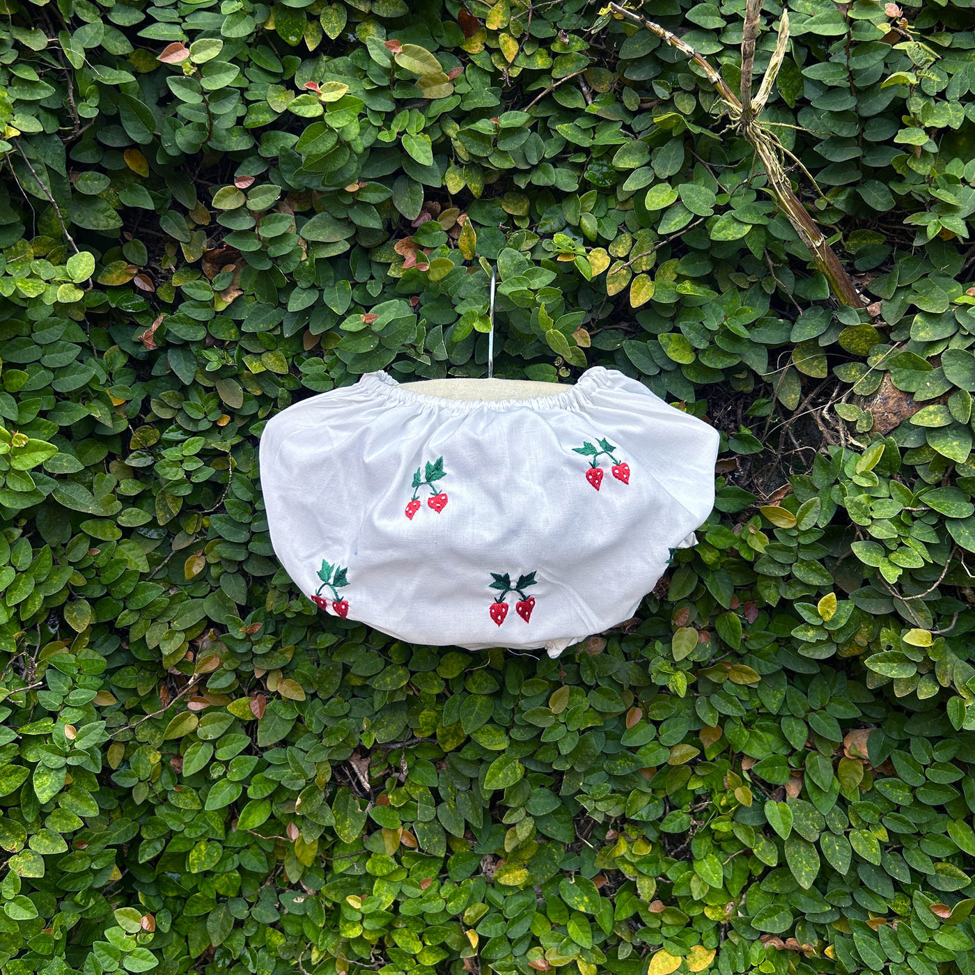 hand embroidered berry diaper cover