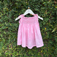 Adorable Smocked Pink and Yellow Baby Dress