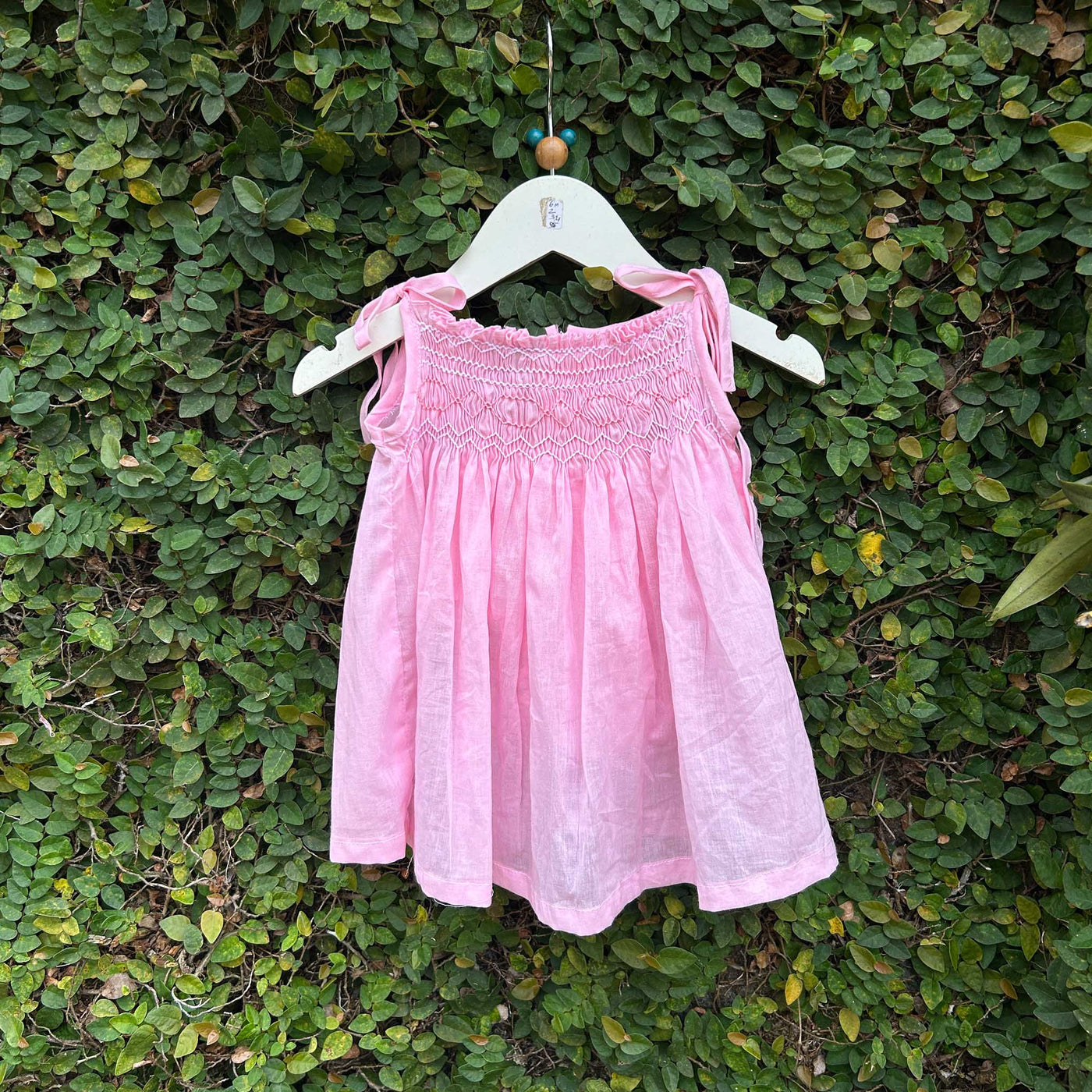 Adorable Smocked Pink and Yellow Baby Dress