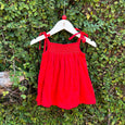 red summer baby dress