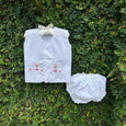 Adorable Hand-Embroidered Newborn Dress Set