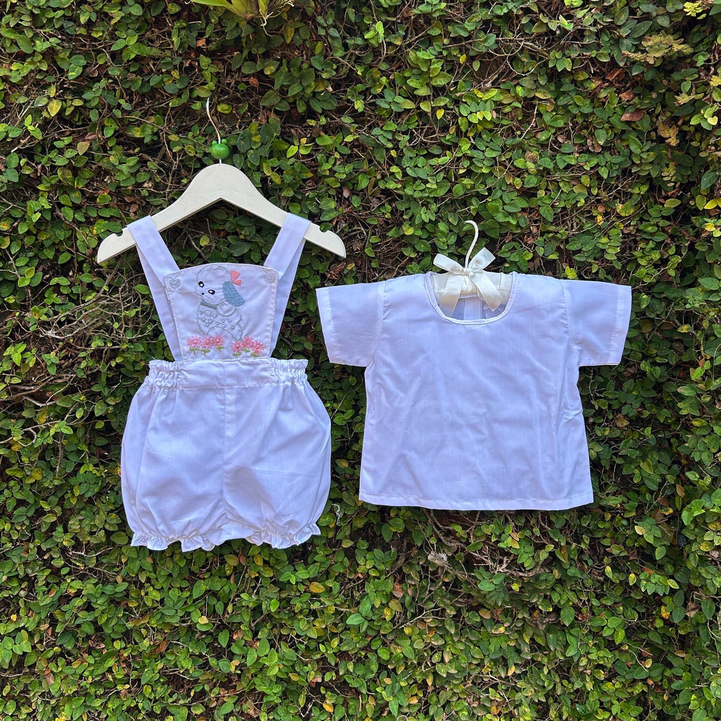 Jolly Pets Hand Embroidred White Romper