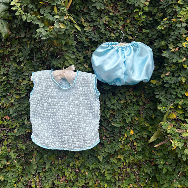 embroidered fabric baby set