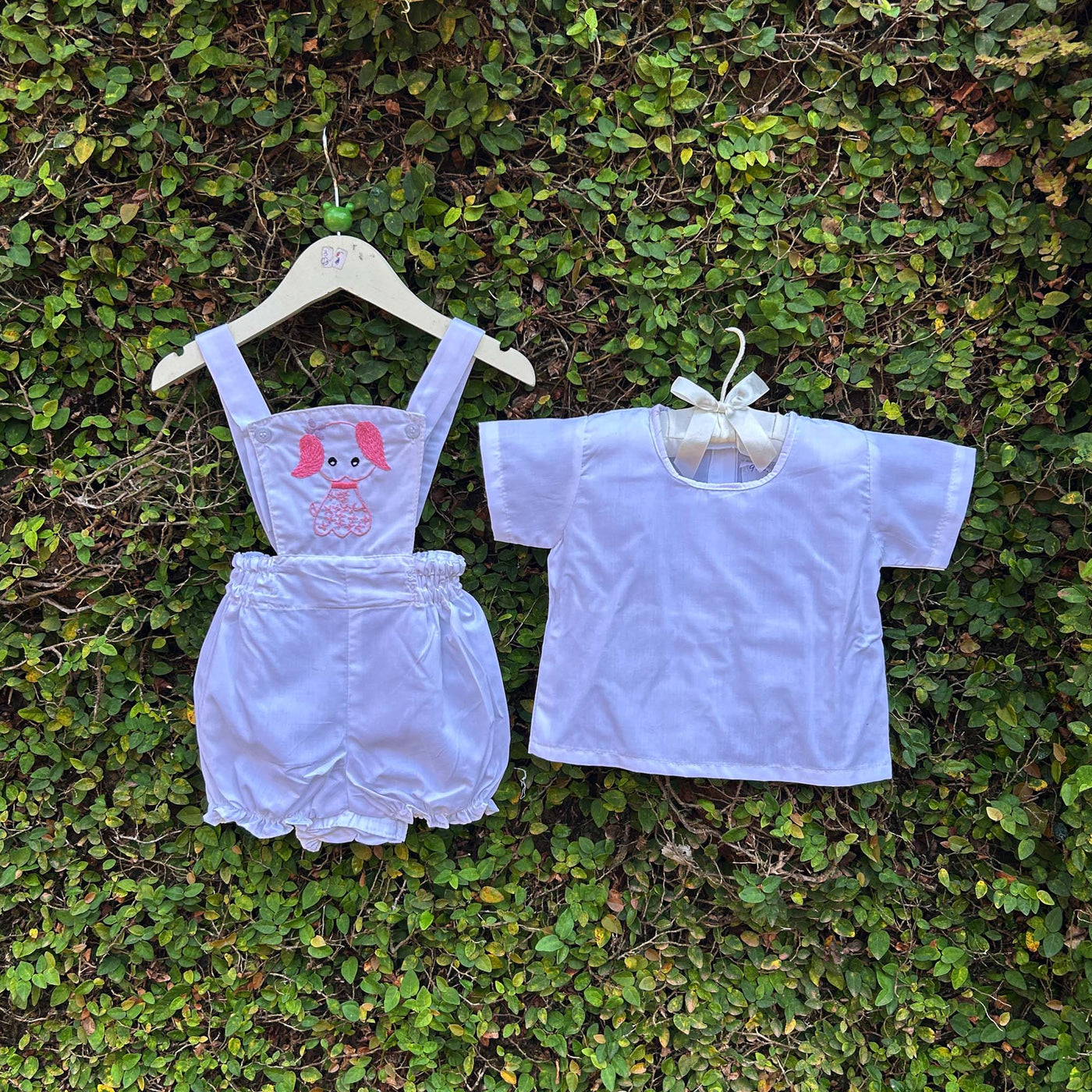 Jolly Pets Hand Embroidred White Romper