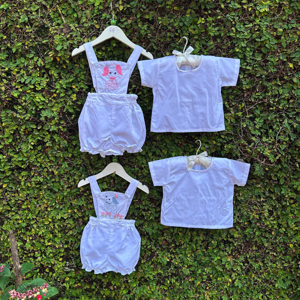 embroidered dog baby romper