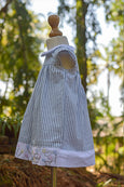 White Collared Striped Dress